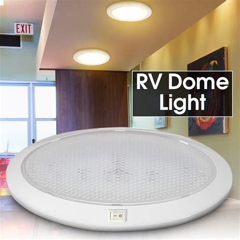 5 PACK 12 Volt LED Dome Light Ceiling Fixture Interior RV Trailer Camper Marine,12 Volt LED Dome Light Ceiling Fixture Interior RV Trailer Camper Marine 5 PACK, It is also heat-resistant and anti-corrosive,Color Temperature 4500K Natural White 24 High power Wedge style 2835 SMD LEDs 60,000 hour life expectancy. . 12v led interior trailer lights